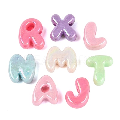 Opaque Plastic European Beads KY-Q010-12-1