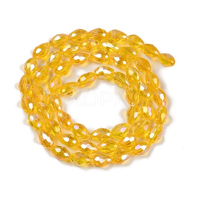 Transparent Electroplate Glass Beads Strands LS-EGLA-N013-T4mm-B04-1