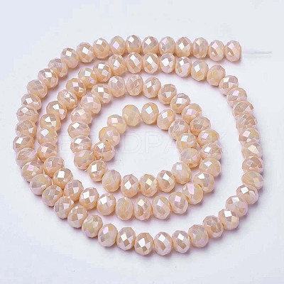 Electroplate Glass Beads Strands EGLA-A034-P3mm-B02-1