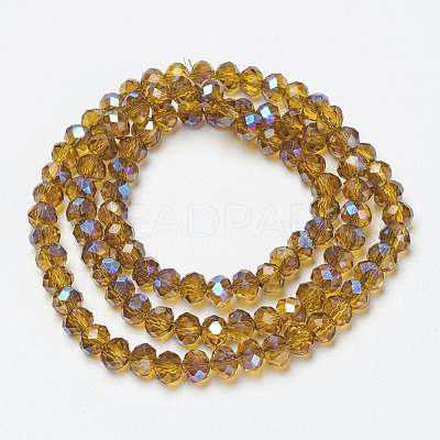 Electroplate Glass Beads Strands EGLA-A034-T4mm-I17-1