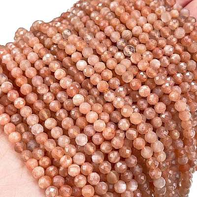 Natural Peach Moonstone Beads Strands G-C127-A02-02-1