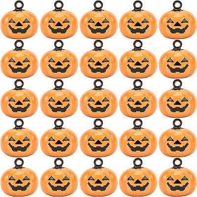 20Pcs Halloween Pumpkin Bell  KKB-GF0001-01-1