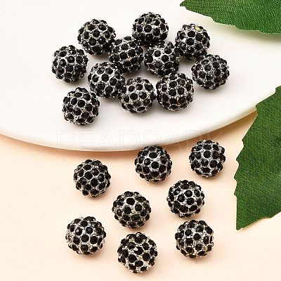 Alloy Rhinestone Beads RB-A034-10mm-A02B-1