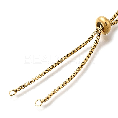 Adjustable 304 Stainless Steel Slider Bracelet/Bolo Bracelets Making STAS-I153-03G-03-1