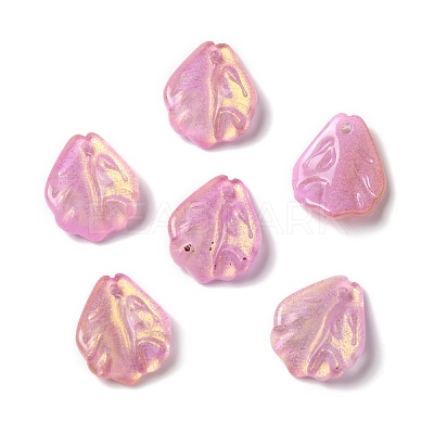 Mother's Day Dyed & Heated Glass Pendants GLAA-B009-03-1