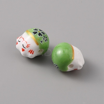 Handmade Porcelain Beads PORC-WH0016-02F-1