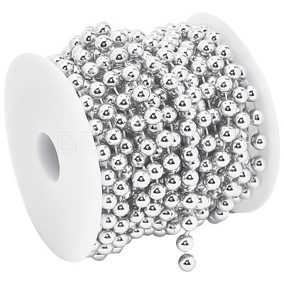 ABS Plastic Imitation Pearl Bead Chain KY-WH20006-09B-1