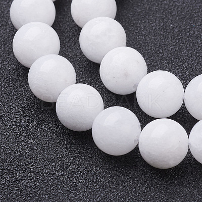 Natural White Jade Beads Strands GSR8mmC067-1