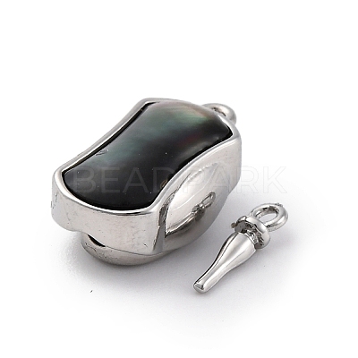 Rectangle Brass Box Clasps KK-P291-48P-01-1