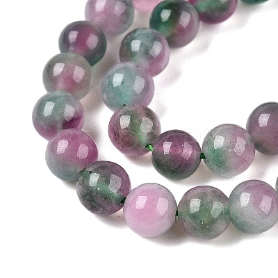 Dyed Natural White Jade Beads Strands G-T138-6mm-210-3-1