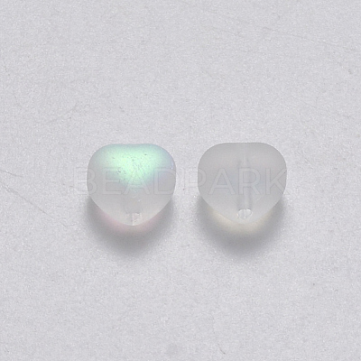 Transparent Spray Painted Glass Beads LS-GLAA-R211-02-C01-1