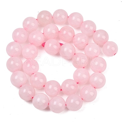 Round Natural Rose Quartz Gemstone Bead Strands G-J333-02-12mm-1