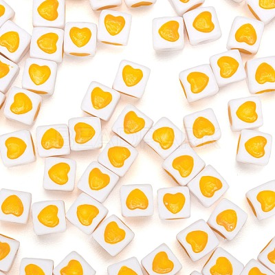 White Opaque Acrylic European Beads OPDL-FS0001-01-1