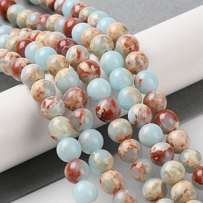 Synthetic Imperial Jasper Dyed Beads Strands X-G-D077-A01-01I-1