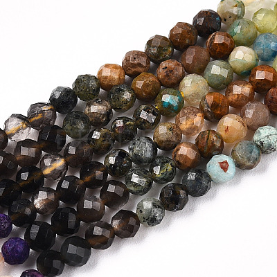 Natural Mixed Gemstone Beads Strands G-D080-A01-02-28-1