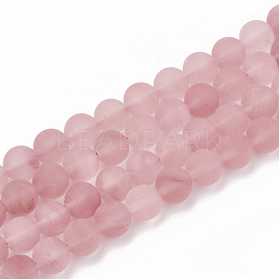 Cherry Quartz Glass Beads Strands X-G-T106-271-1