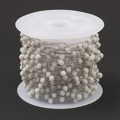 Glass Round Beaded Chains CHS-B003-04B-1
