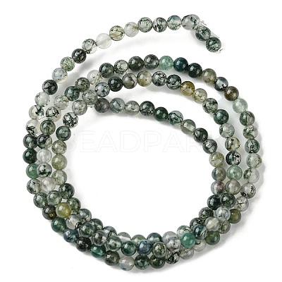 Natural Moss Agate Beads Strands G-K365-C06-01-1
