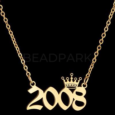 Crown Birth Year 201 Stainless Steel Pendant Necklaces for Women FS-WG4E8F2-29-1