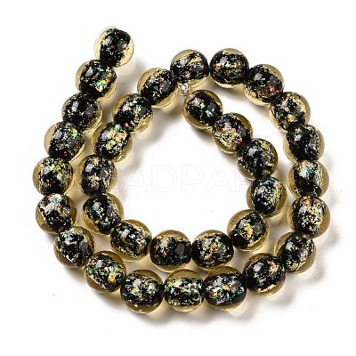 Handmade Dichroic Foil Glass Beads Strands DICH-U001-06K-1
