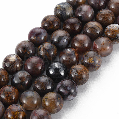 Natural Pietersite Beads Strands G-R446-8mm-13-1
