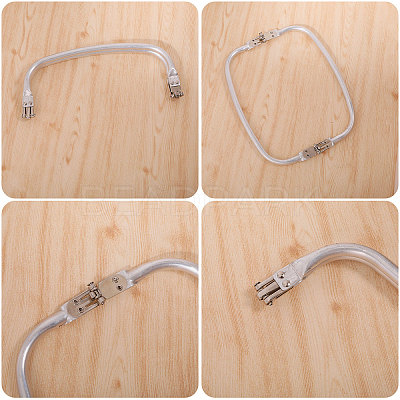 Zinc Alloy Tube Bag Flex Frames DIY-WH0581-47B-1