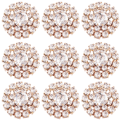 30Pcs Alloy Rhinestone Cabochons ALRI-GA0001-09KCG-1