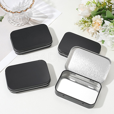 4Pcs Iron Jewelry Storage Boxes with Hinged Lid CON-SP0001-20A-1