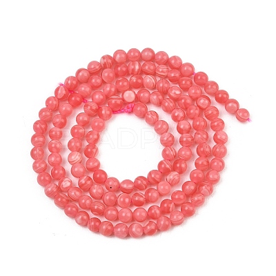 Dyed Synthetic Rhodochrosite Beads Strands GG-CBA0389-A03-3mm-1