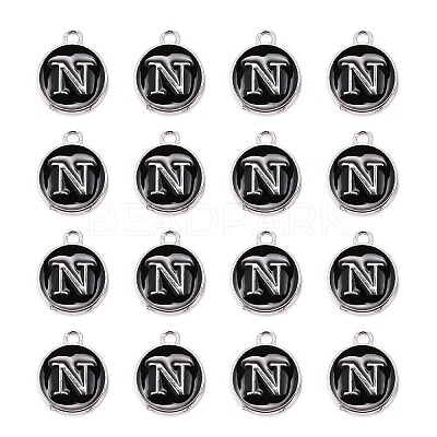 Platinum Plated Alloy Charms LS-ENAM-S118-02N-P-1