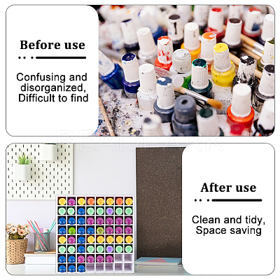 64 Grids PVC Pigment Holder Display Racks AJEW-WH0348-711-1