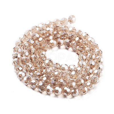 Electroplate Transparent Glass Beads Strands LS-EGLA-A035-T6mm-A22-1