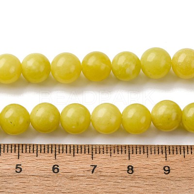Natural Lemon Jade Beads Strands G-G284-A01-8mm-1