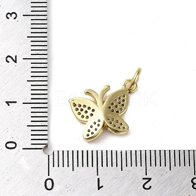 Brass Micro Pave Clear Cubic Zirconia Pendants KK-U005-01H-G-1