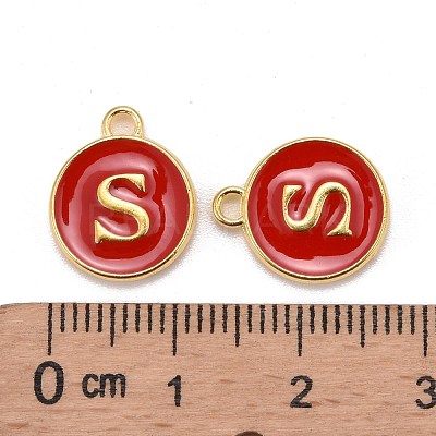 Golden Plated Alloy Enamel Charms ENAM-S118-03S-1
