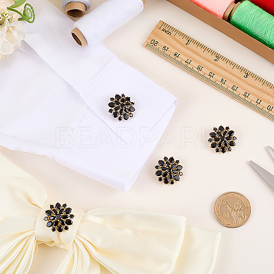 4Pcs Brass Micro Pave Cubic Zirconia Buttons DIY-FG0007-82E-1