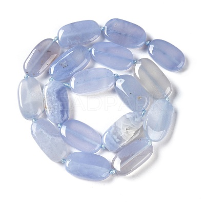 Natural Blue Lace Agate Beads Strands G-H006-A01-01-1