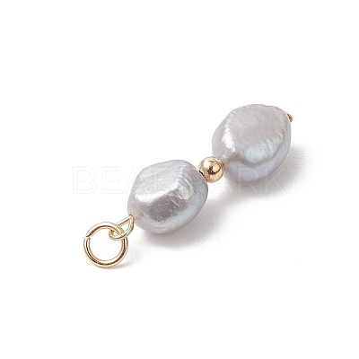 Natural Pearl Pendants PALLOY-JF04903-1