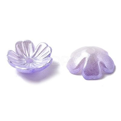 Gradient Color Acrylic Bead Caps OACR-Z028-01D-1