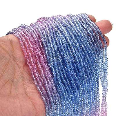 Transparent Painted Glass Beads Strands LS-DGLA-A034-T2mm-A08-1