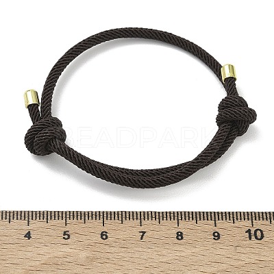 Adjustable Nylon Round Milan Cord Slider Bracelet Making FB-H001-01G-09-1
