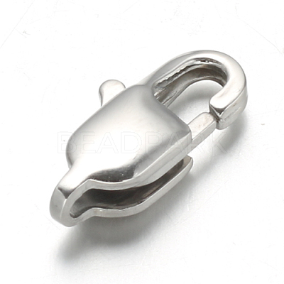 Tarnish Resistant 304 Stainless Steel Lobster Claw Clasps STAS-F094-05D-P-1