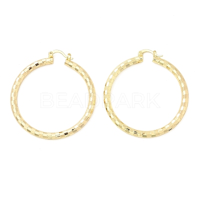 Brass Hoop Earrings EJEW-B117-06E-G-1