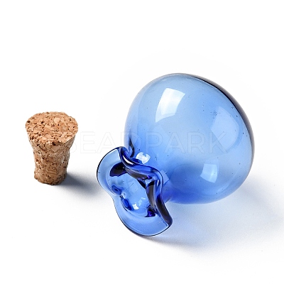 Lucky Bag Shape Glass Cork Bottles Ornament AJEW-A039-02H-1