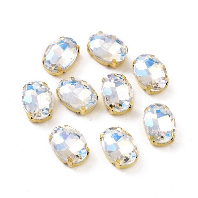 Oval Sew on Rhinestone X1-DIY-E062-06G-B02-1
