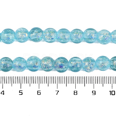 Handmade Foil Lampwork Beads Strands FOIL-K003-06A-07-1