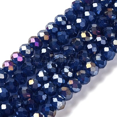 Baking Electroplate Glass Beads Strands LS-DGLA-A039-J6MM-B04-1