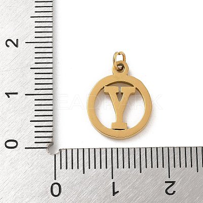 304 Stainless Steel Charms
with Jump Ring STAS-R001-02G-Y-1