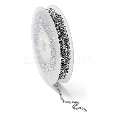 Tarnish Resistant 304 Stainless Steel Rolo Chains STAS-M032-42P-3mm-1