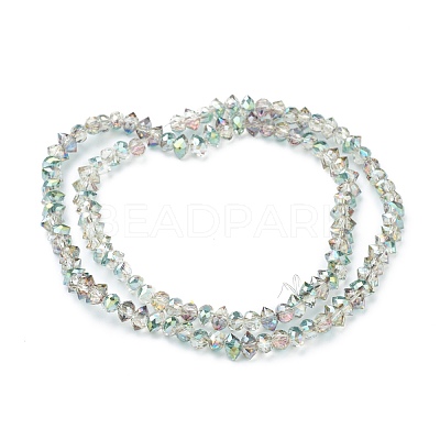 Electroplate Glass Beads Strands GLAA-A001-02A-HP01-1